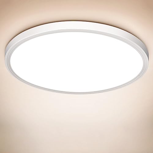 Deckenlampe LED Deckenleuchte Flach 18W - Weiß 4000K 1600LM IP44 Modern Ultra Dünn LED Badezimmer Lampe Badlampe Decke Küchenlampe...