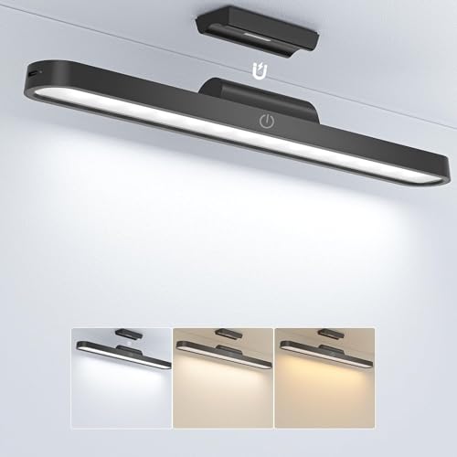 Realky Unterbauleuchte Küche LED, Dimmbar Schrankbeleuchtung Kabellos, LED Lichtleiste mit Aufladbar, USB Batteriebetriebenes...