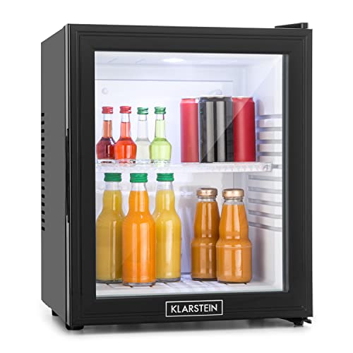 Klarstein Kühlschrank, Mini Kühlschrank mit Glastüre, Mini-Kühlschrank für Getränke, Snacks & Kosmetik, Kühlschrank Klein &...