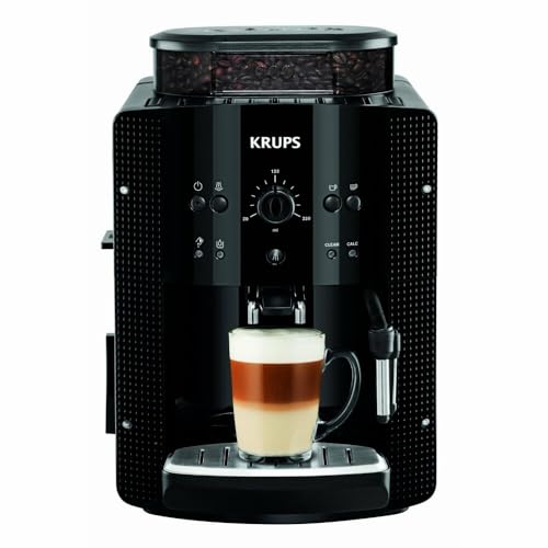 Krups Arabica Picto Kaffeevollautomat, Milchschaumdüse, 2-Tassen-Funktion, Drehregler, Einfache Reinigung, Kaffeemaschine, Schwarz,...