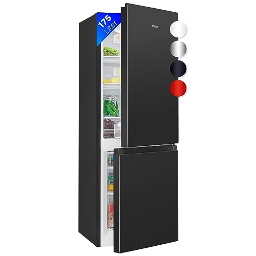 Bomann® Kühlschrank mit Gefrierfach 143cm hoch | Kühl Gefrierkombination 175L mit 3 Ablagen & 3 Schubladen | Türanschlag wechselbar...