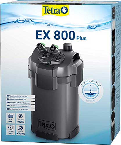 Tetra Aquarium Außenfilter EX 800 Plus - leistungsstarker Filter für Aquarien bis 300 L, schafft kristallklares fischgerechtes Wasser
