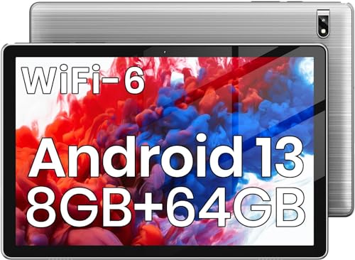 Tablet: Android Tablet - 2024 Android 13 Tablet Neueste 10,1 Zoll Tablets 8 GB + 64 GB +1TB Erweiterung, 6000 mAh Akku, Wi-Fi 6, 2 MP+8...