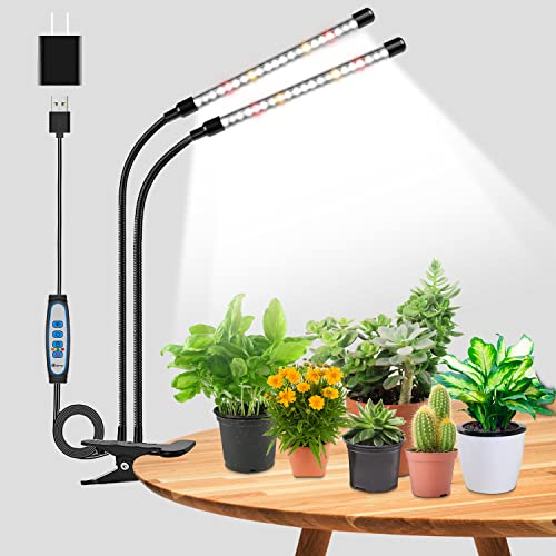 wolezek Pflanzenlampe LED, Vollspektrum Wachstumslampen für Pflanzen, 6000K Pflanzenlicht für Zimmerpflanzen, Pflanzenleuchte, Grow...
